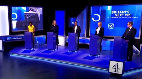 Rishi Sunak and four remaining candidates clash in first TV debate(Reuters)