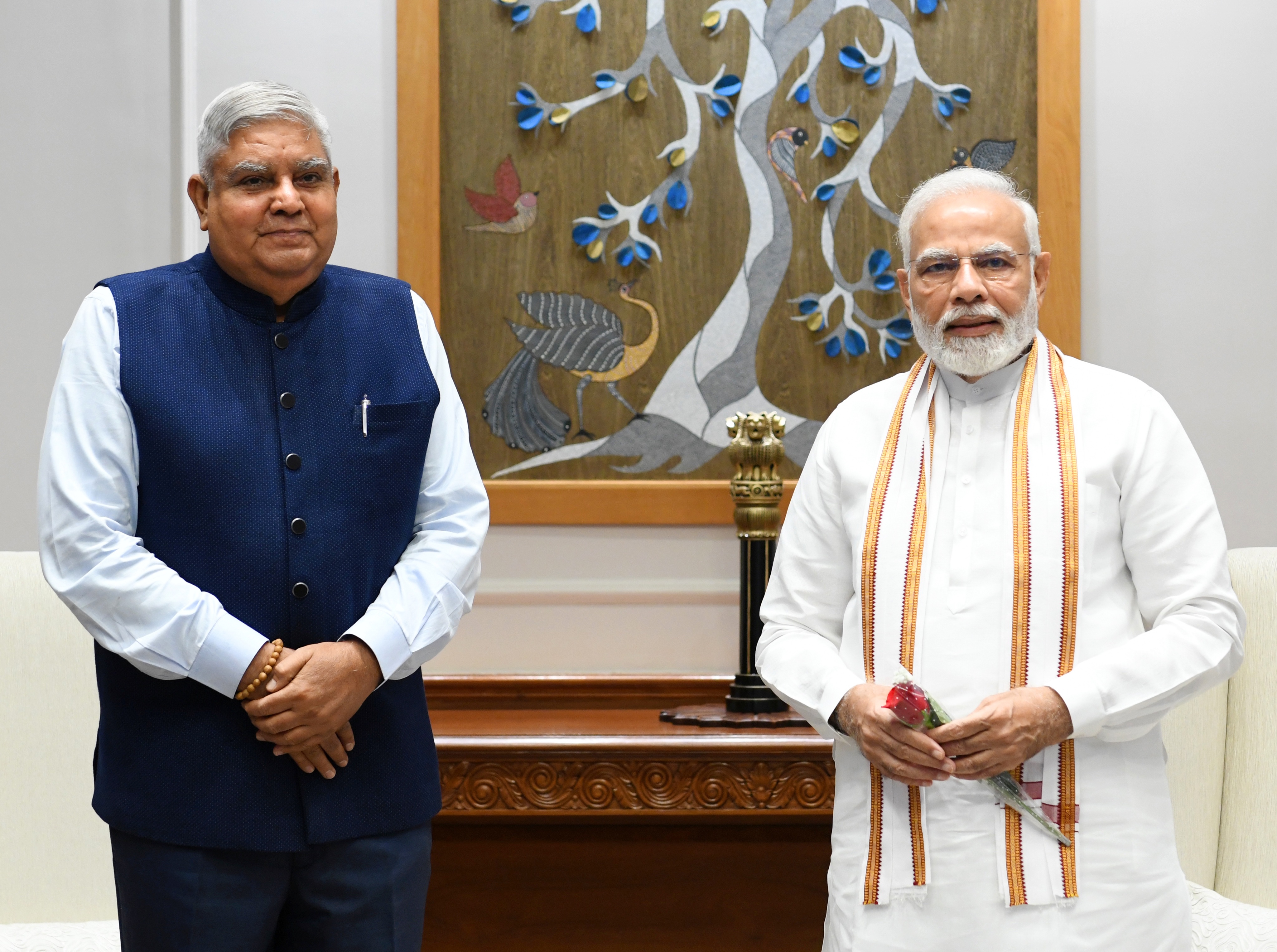 Jagdeep Dhankhar with PM Narendra Modi. (Twitter@narendramodi) Jagdeep Dhankhar with PM Narendra Modi. (Twitter@narendramodi)