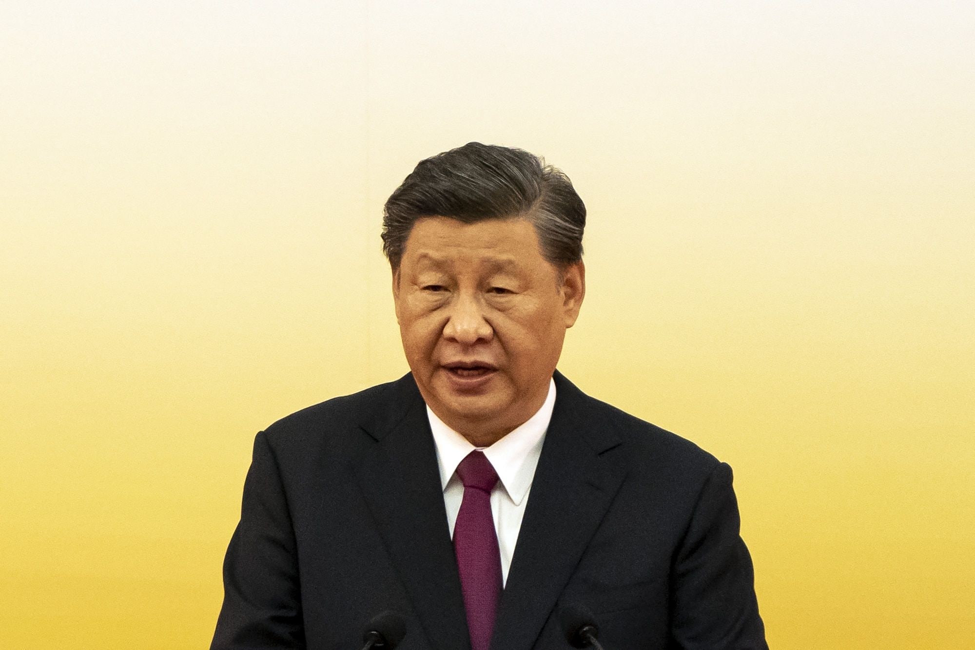 Xi met with leaders of the Xinjiang Production and Construction Corps. (Bloomberg) Xi met with leaders of the Xinjiang Production and Construction Corps. (Bloomberg)