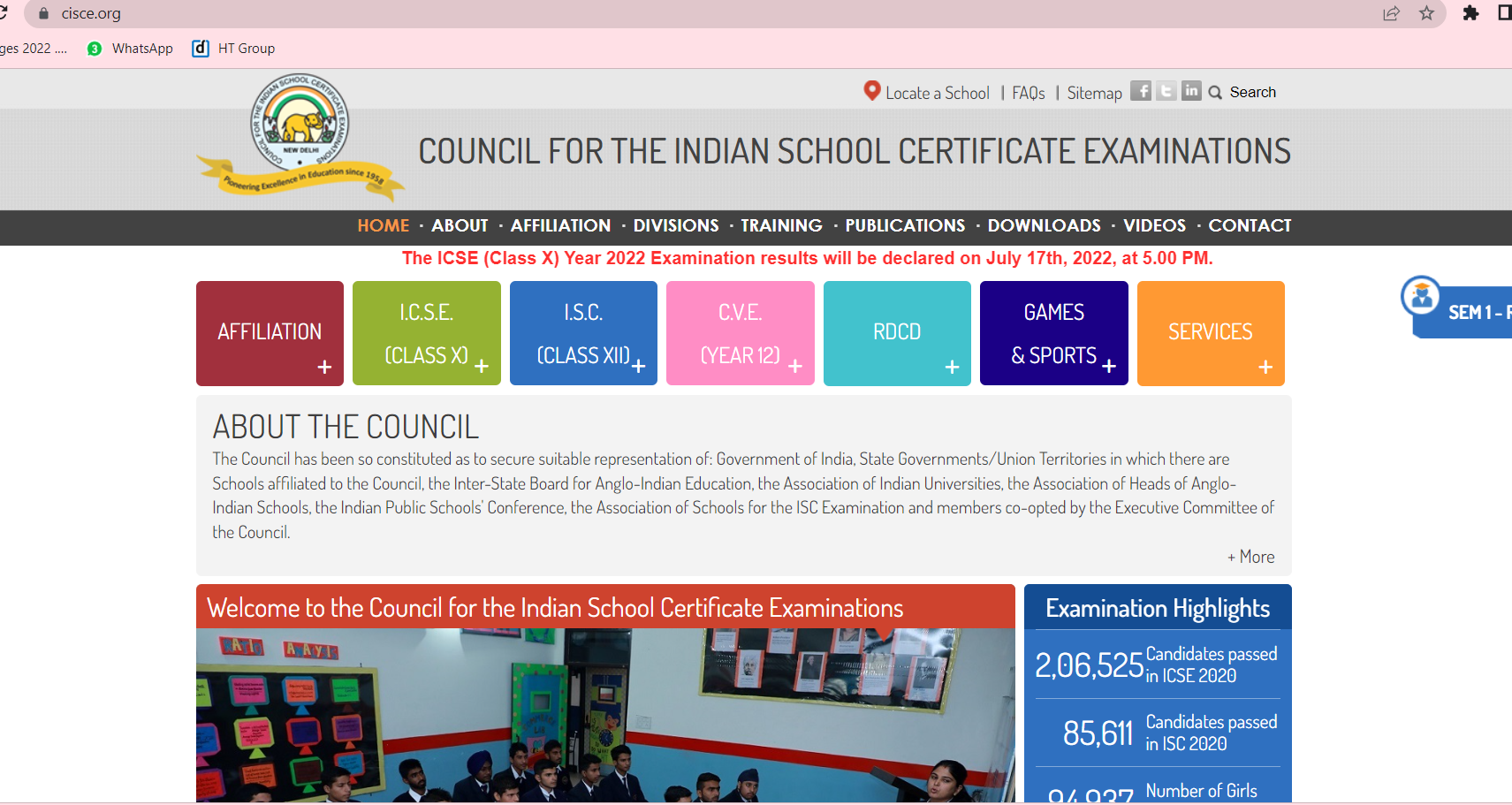 CISCE ICSE result on July 17