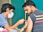 India COVID-19 vaccination drive: India crossed the milestone of administering two billion vaccine doses on Sunday. (Hindustan Times)