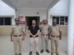 Gaurav Taneja with Noida Police personnel following his arrest. Gaurav Taneja with Noida Police personnel following his arrest.