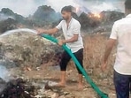 A garbage fire. (File Photo/HT) A garbage fire. (File Photo/HT)