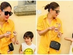 Kareena Kapoor is the stylish mom in striped shirt and shorts as she enjoys Gelato date with Taimur, moms take notes(Instagram)