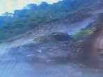 Landslide in Rudraprayag district of Uttarakhand.(Twitter/ANI)