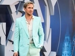 Ryan Gosling poses at the world premiere of The Gray Man. (Reuters)