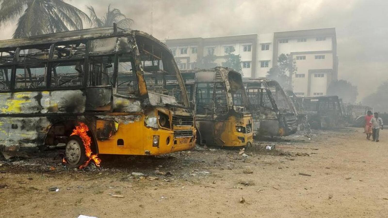 violence-erupts-over-student-s-death-in-tamil-nadu-school-buses