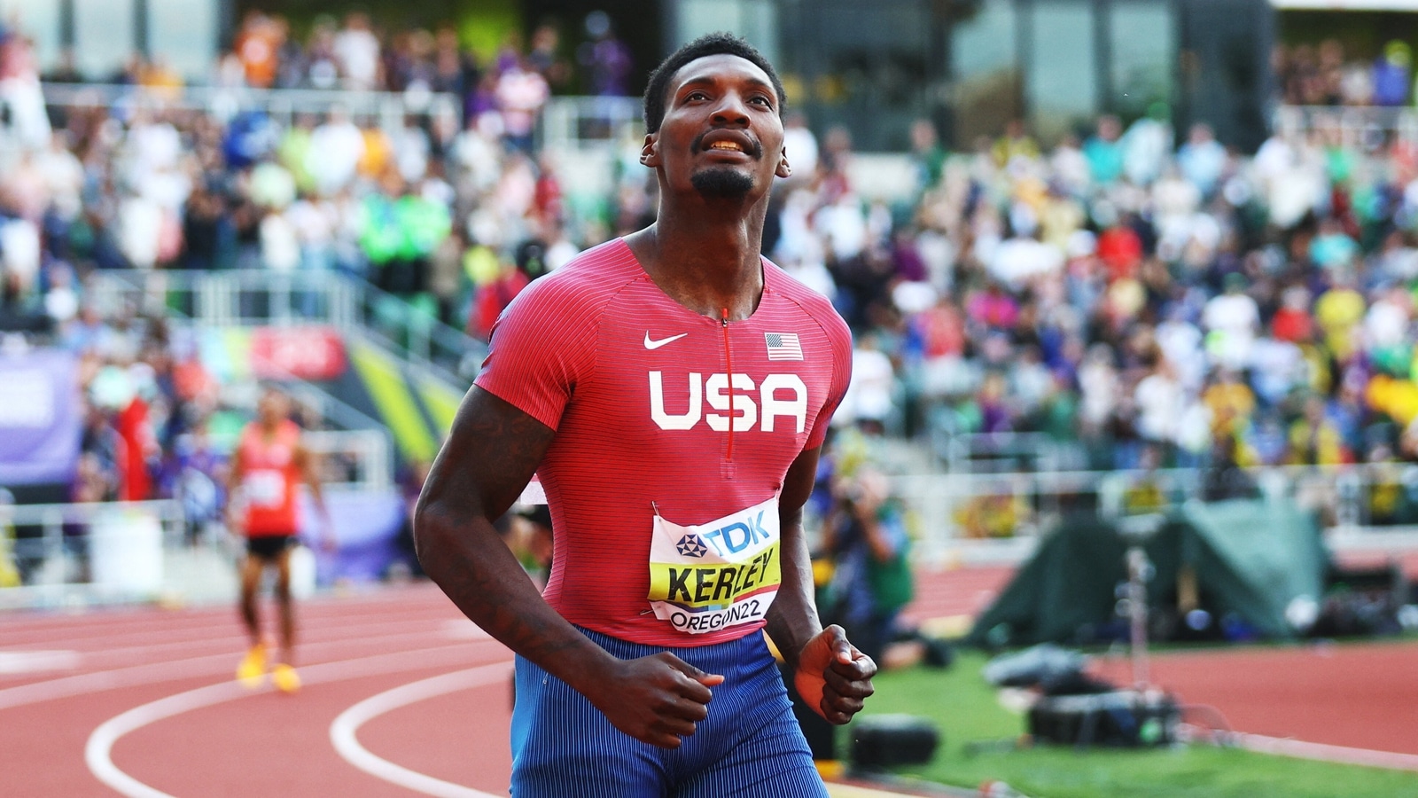 Fred Kerley leads American sweep of men's 100m final at World Athletics