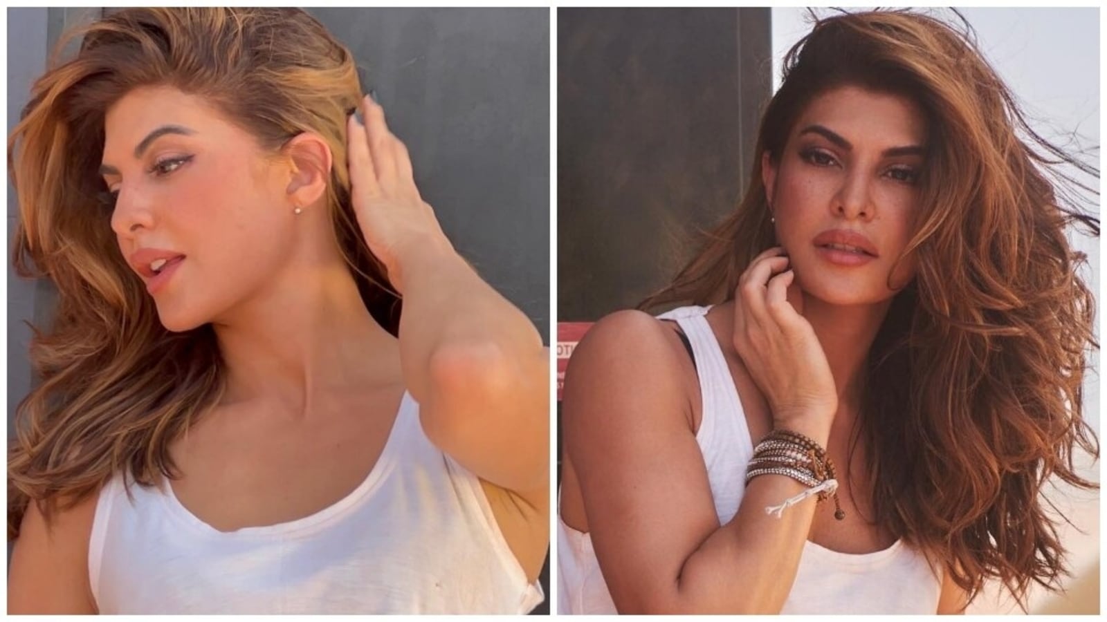 Jacqueline Nude Photos - Jacqueline Fernandez is cool as a summer breeze in tank top and distressed  denim shorts in latest pics: See inside | Fashion Trends - Hindustan Times
