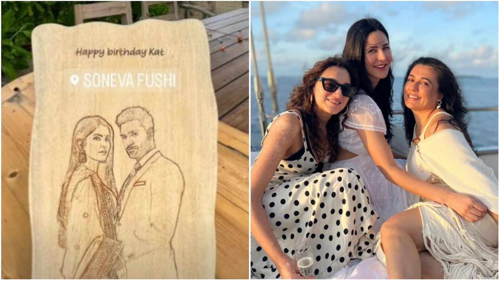 Katrina Kaif gets wooden portrait of her and Vicky Kaushal as birthday gift Bollywood