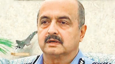 Chief of the Air Staff Air Chief Marshal VR Chaudhari speaks to the media on the Chinese aircraft provoking India by flying close to Line of Actual Control (LAC), in New Delhi on Sunday. (ANI Photo) (ANI) Chief of the Air Staff Air Chief Marshal VR Chaudhari speaks to the media on the Chinese aircraft provoking India by flying close to Line of Actual Control (LAC), in New Delhi on Sunday. (ANI Photo) (ANI)