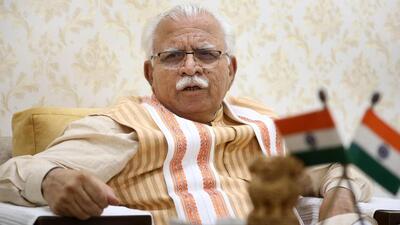 On SYL, Haryana chief minister Manohar Lal Khattar says he has sought the mediation of Centre. He has written to the Union Jal Shakti Ministry to convene a meeting of Haryana and Punjab at the earliest. (Sanjeev Sharma/HT) On SYL, Haryana chief minister Manohar Lal Khattar says he has sought the mediation of Centre. He has written to the Union Jal Shakti Ministry to convene a meeting of Haryana and Punjab at the earliest. (Sanjeev Sharma/HT)