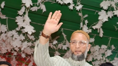 AIMIM President Asaduddin Owaisi during a rally ahead of local body elections, in Jabalpur. (PTI) AIMIM President Asaduddin Owaisi during a rally ahead of local body elections, in Jabalpur. (PTI)