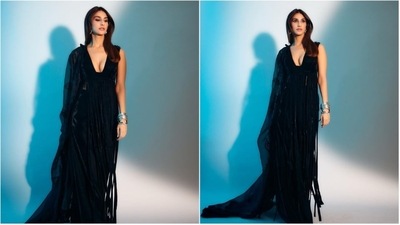At the launch event held in Mumbai on June 24, Vaani Kapoor donned an all-black Indo-western attire. (Instagram/@_vaanikapoor_) At the launch event held in Mumbai on June 24, Vaani Kapoor donned an all-black Indo-western attire. (Instagram/@_vaanikapoor_)