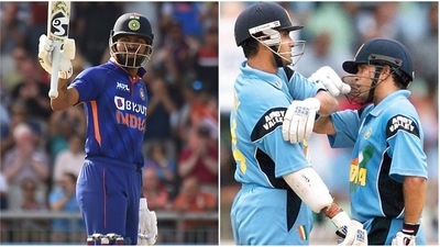 Hardik Pandya and Sachin Tendulkar-Sourav Ganguly (R) (AP | Getty Images) Hardik Pandya and Sachin Tendulkar-Sourav Ganguly (R) (AP | Getty Images)