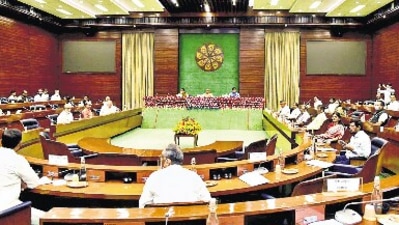 During the all-party meeting in New Delhi on Sunday. (ANI) During the all-party meeting in New Delhi on Sunday. (ANI)
