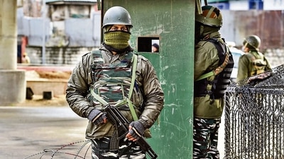 Security personnel keep vigil in Pulwama district of Jammu and Kashmir. (PTI File Photo/ Representational image)