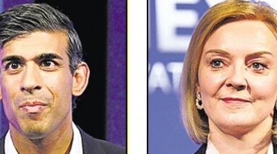Rishi Sunak (left) and Liz Truss. (AP) Rishi Sunak (left) and Liz Truss. (AP)