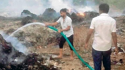 A garbage fire. (File Photo/HT)