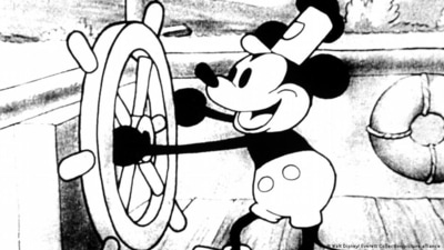 The first version of Mickey Mouse from 1928 had a pointy rat-like nose (Walt Disney/ Everett Collection/picture alliance ) The first version of Mickey Mouse from 1928 had a pointy rat-like nose (Walt Disney/ Everett Collection/picture alliance )