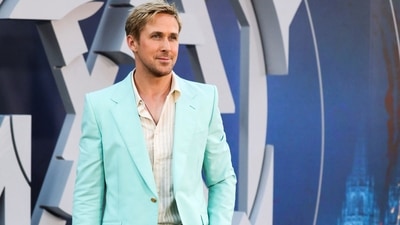 Ryan Gosling poses at the world premiere of The Gray Man. (Reuters) (REUTERS)