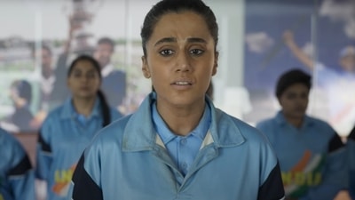 Taapsee Pannu in a still from Shabaash Mithu.&nbsp;