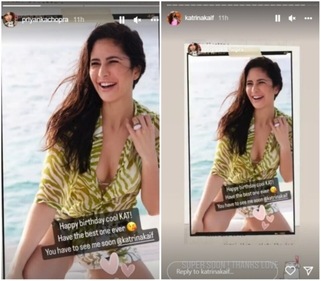 Priyanka Chopra and Katrina Kaif made plans to meet up soon during their recent social media interaction. Priyanka Chopra and Katrina Kaif made plans to meet up soon during their recent social media interaction. 