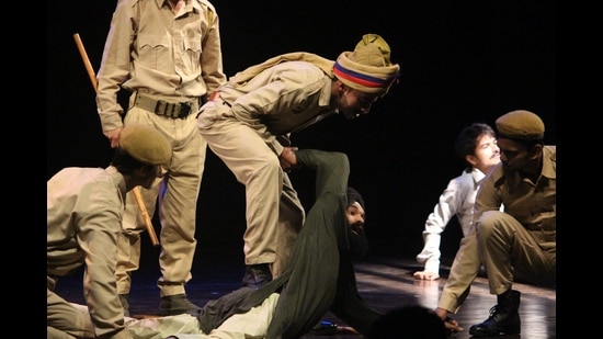 A scene from the play, Train To Pakistan, which is based on late author Khushwant Singh’s popular novel by the same name.