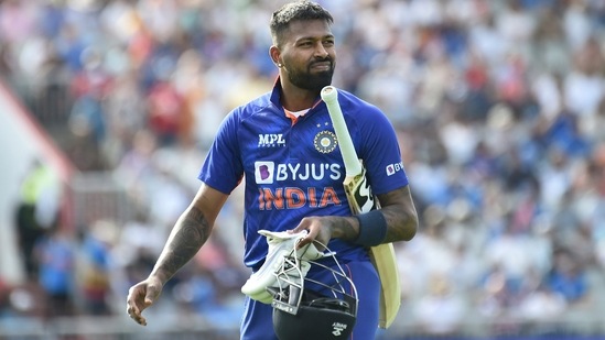 India's Hardik Pandya, returns to the pavilion after being dismissed by England's Brydon Carse during the third one day international&nbsp;(AP)