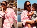 Kareena Kapoor in trendiest tie-dye print shirt and shorts has a fun date with son Jeh during Italy holiday(Instagram) Kareena Kapoor in trendiest tie-dye print shirt and shorts has a fun date with son Jeh during Italy holiday(Instagram)