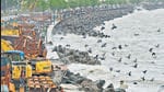 BMC officials said the tetrapods were temporarily shifted ahead of monsoon to ensure there is uninterrupted flow of water from the Storm Water Drain (SWD) outlets during the monsoon season (Bhushan Koyande)