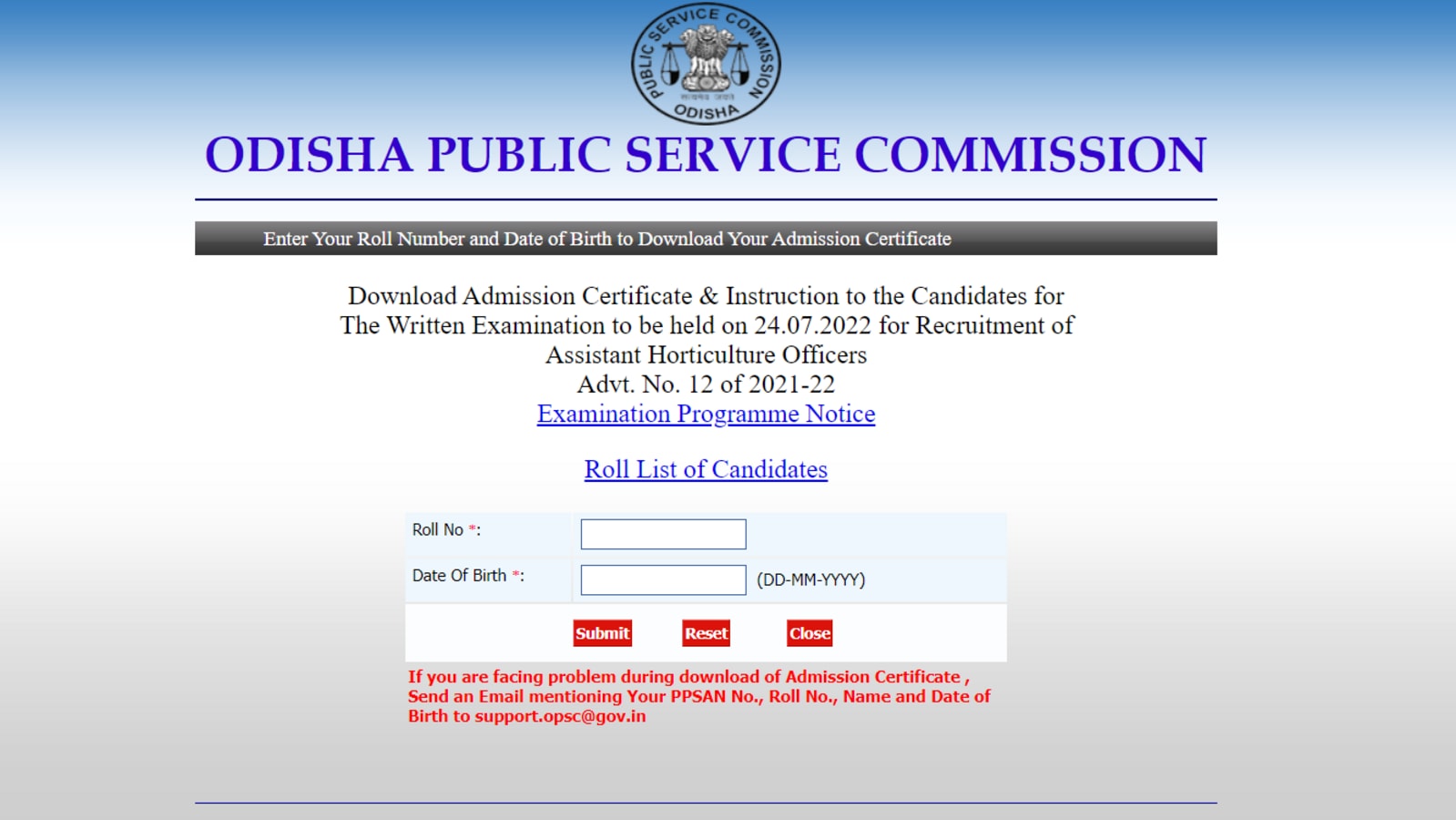 OPSC AHO admit card 2022 released at www.opsc.gov.in, link here