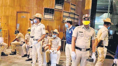 A private school in Rajarajeshwarinagar in South Bengaluru, owned by Karnataka Congress chief DK Shivakumar, received a hoax bomb threat through an email on Monday, forcing school authorities to evacuate the premises. (HT Photo) A private school in Rajarajeshwarinagar in South Bengaluru, owned by Karnataka Congress chief DK Shivakumar, received a hoax bomb threat through an email on Monday, forcing school authorities to evacuate the premises. (HT Photo)