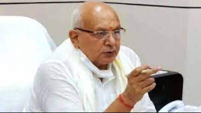 Agriculture minister and divisional in charge of Lucknow Surya Pratap Shahi. (HT FILE PHOTO)