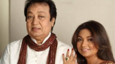 Veteran singer Bhupinder Singh with his wife Mitali Singh. Veteran singer Bhupinder Singh with his wife Mitali Singh.