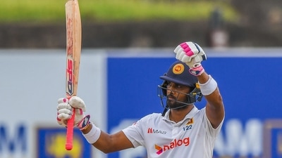 Dinesh Chandimal celebrates after scoring a half-century during Day 3 of the 1st Test between Sri Lanka and Pakistan (AFP) Dinesh Chandimal celebrates after scoring a half-century during Day 3 of the 1st Test between Sri Lanka and Pakistan (AFP)