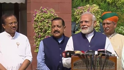 PM Modi addresses parliament ahead of monsoon session.&nbsp;