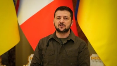 Ukrainian President Volodymyr Zelensky. (AP)