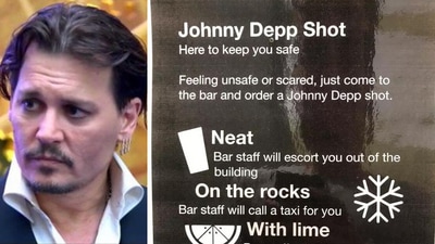 A bar with ‘Johnny Depp shot’ in the menu.