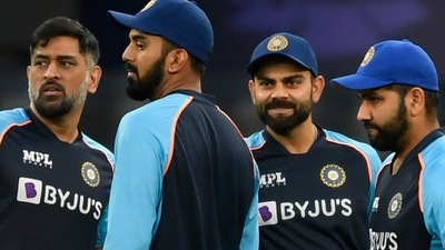 MS Dhoni, KL Rahul, Virat Kohli and Rohit Sharma (Getty)