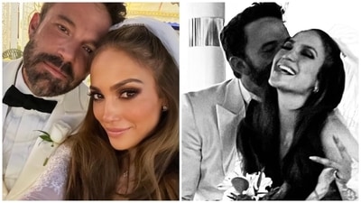 Jennifer Lopez married Ben Affleck in Las Vegas. (Instagram/@robzangardi)