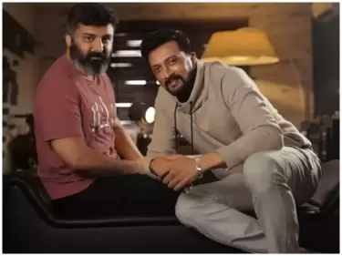 Anup Bhandari with Vikrant Rona's lead actor Kiccha Sudeep. Anup Bhandari with Vikrant Rona's lead actor Kiccha Sudeep.