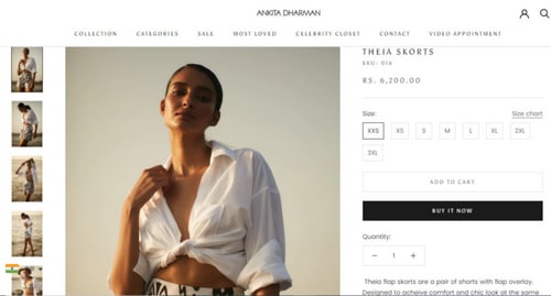 Tara Sutaria's skort from Ankita Dharman&nbsp; (ankitadharman.com)