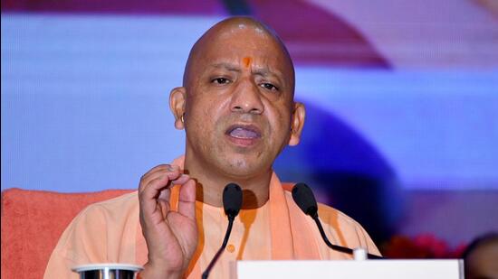 Uttar Pradesh chief minister Yogi Adityanath pulled up the district administration and police officers on Monday over the protests organised outside LuLu mall in Lucknow. (Pramod Adhikari)