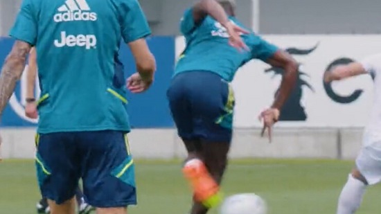 Paul Pogba during a Juventus training session.(Twitter/@juventusfc)