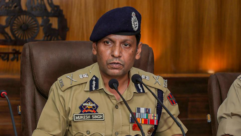 ADGP Mukesh Singh addresses a press conference in Jammu on Monday. (PTI) ADGP Mukesh Singh addresses a press conference in Jammu on Monday. (PTI)