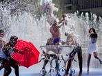 Britain recorded its highest ever temperature of 40C (104F) on Tuesday as a heatwave gripping Europe intensified, scorching fields and damaging airport runways and train tracks.(AP)