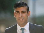 Former Chancellor of the Exchequer Rishi Sunak walks in London, Britain.