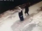 The CCTV grab of the burqa-clad woman before she was groped.