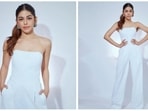 Alaya F's fashion game has been on point since day 1. From casual everyday wear to red-carpet-worthy ensembles, the actor knows how to pull off any look effortlessly. Recently, she treated her Instagram family of more than 1.2 million with captivating photos of herself in a white corset jumpsuit.(Instagram/@alayaf)